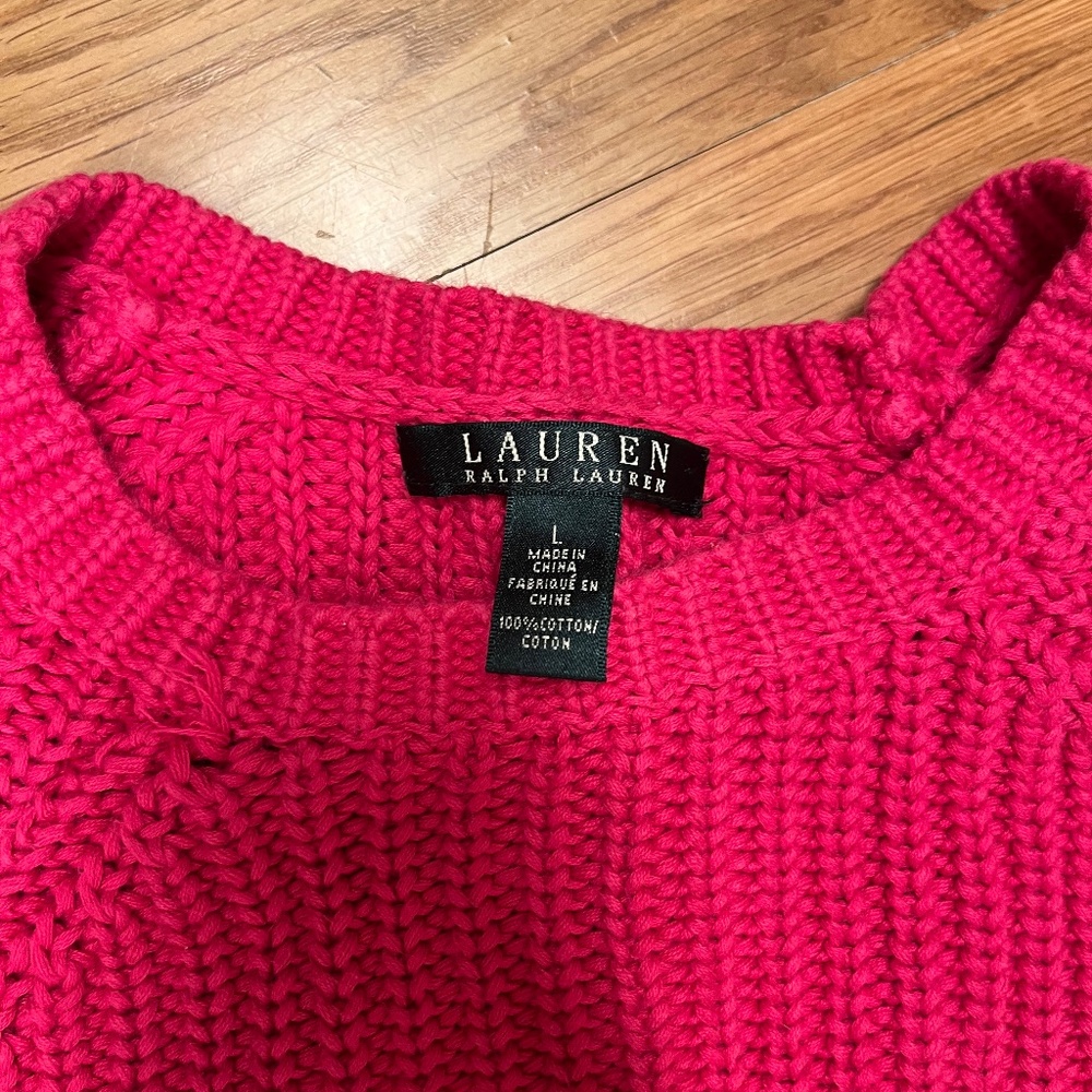 Lauren Ralph lauren Pink sweater